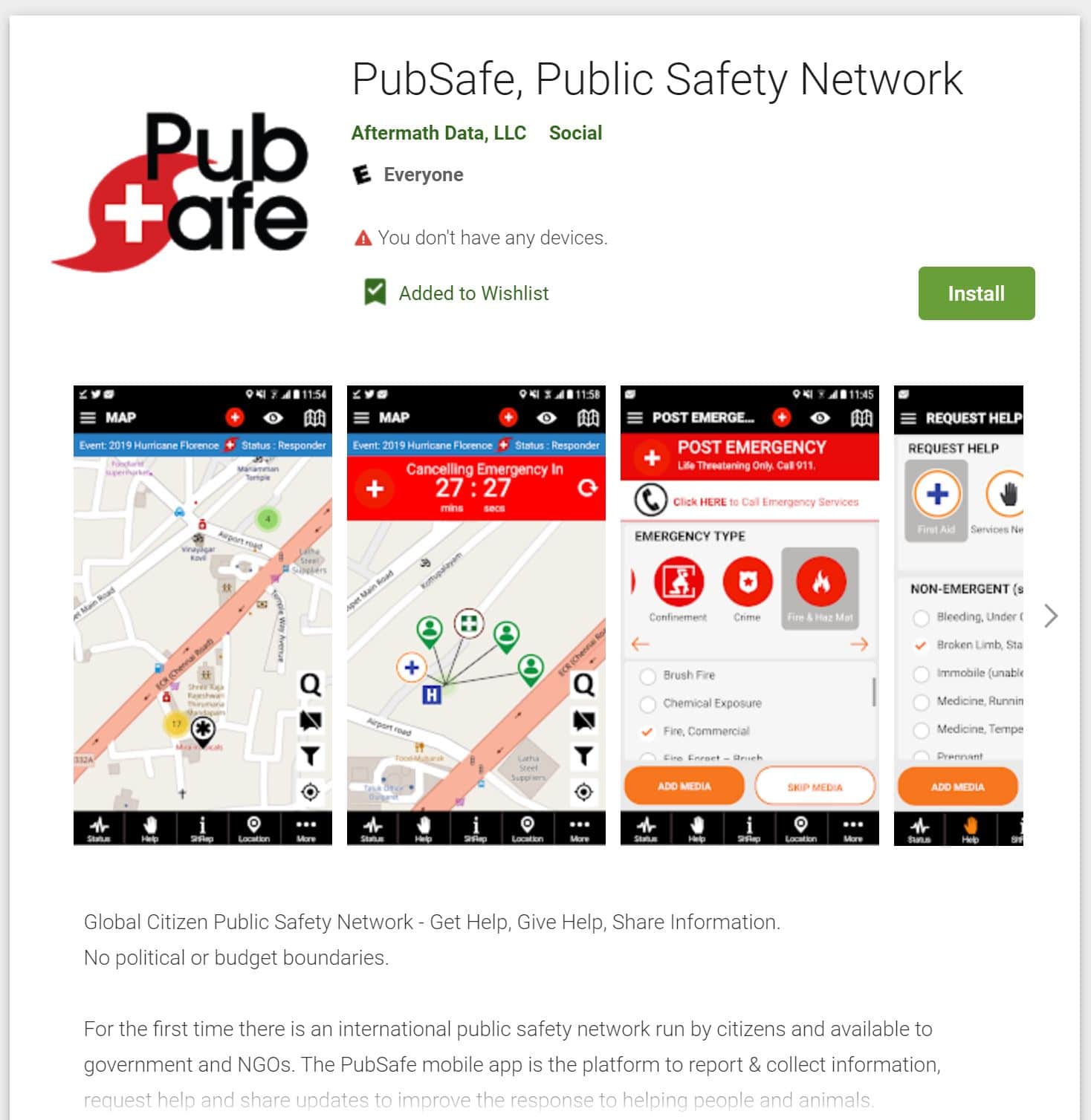 PubSafe Public Safety Community Google Play Store